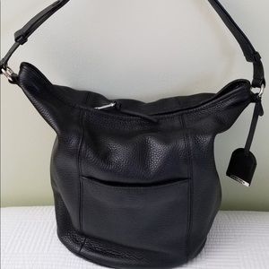 Cole Haan Black Leather Bag with Adjustable Strap